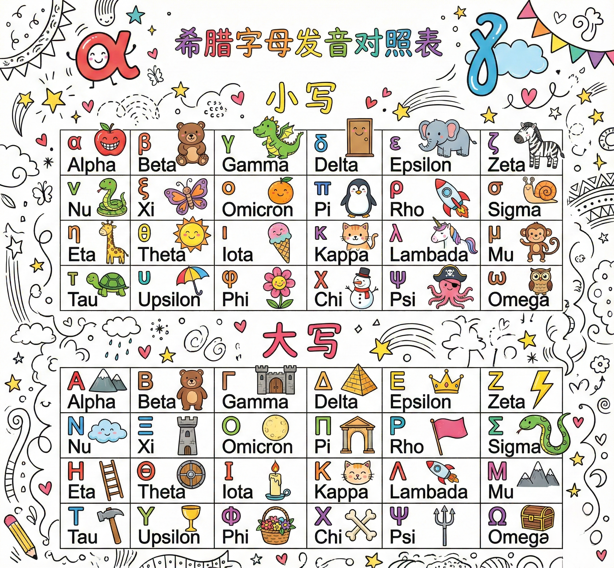 希腊字母发音表